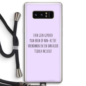 Tequila: Samsung Galaxy Note 8 Transparant Hoesje met koord