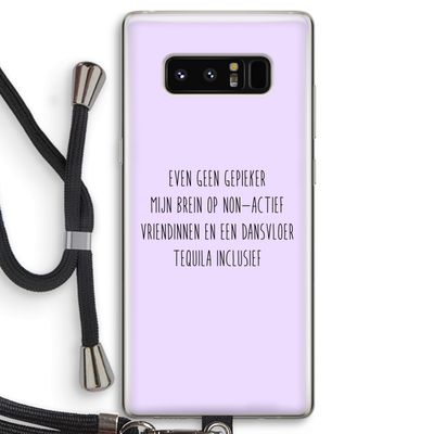 Tequila: Samsung Galaxy Note 8 Transparant Hoesje met koord