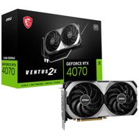 MSI Nvidia GeForce RTX 4070 Videokaart VENTUS 2X E OC 12 GB GDDR6X-RAM PCIe x16 DisplayPort, HDMI NVIDIA G-Sync , Overclocked