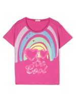 Billieblush t-shirt orné de sequins à motif arc-en-ciel - Rose - thumbnail