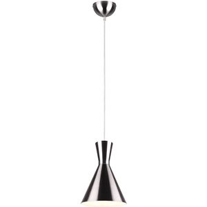 LED Hanglamp - Trion Ewomi - E27 Fitting - 1-lichts - Rond - Mat Nikkel - Aluminium - Ø20cm