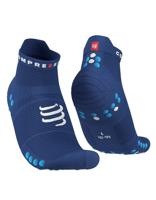 Compressport Pro racing v4.0 low hardloopsokken blauw