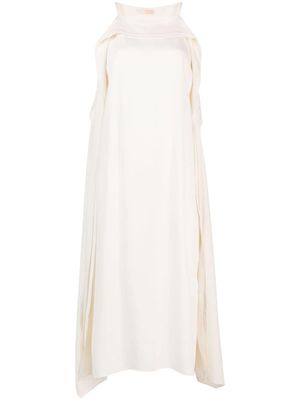 Ulla Johnson robe mi-longue Lily à volants - Blanc
