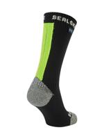 Sealskinz Briston All weather mid fietssok met Hydrostop zwart/neon geel XL