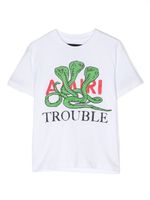 AMIRI KIDS t-shirt en coton à imprimé Trouble - Blanc - thumbnail