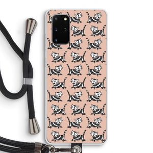 Zwarte poes: Samsung Galaxy S20 Plus Transparant Hoesje met koord