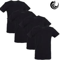Vinnie-G Heren T-shirt Ronde hals Zwart 4-pack-XL