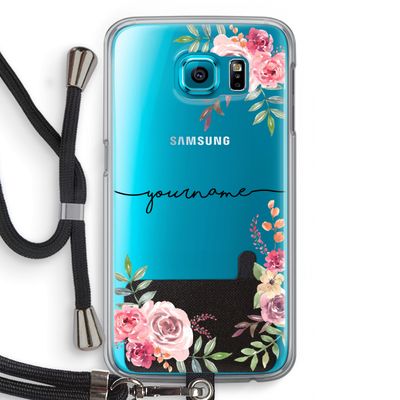 Rozen: Samsung Galaxy S6 Transparant Hoesje met koord