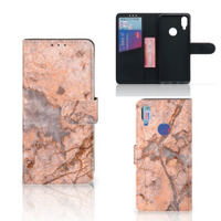 Xiaomi Redmi Note 7 Bookcase Marmer Oranje - thumbnail