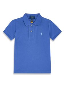 POLO RALPH LAUREN KIDS polo en coton à logo brodé - Bleu