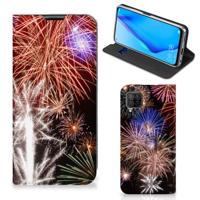 Huawei P40 Lite Hippe | Standcase | Vuurwerk