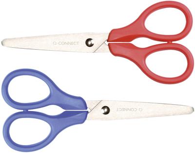 Q-CONNECT schaar, 13 cm, symmetrische ogen, op blister
