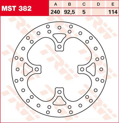 TRW Remschijf, remschijven voor de moto, MST382
