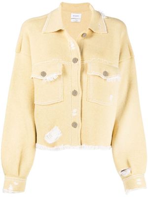 Barrie veste en jean à franges - Jaune