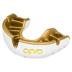 OPRO 790005 Gold Ultra Fit Mouthguard - White/Gold - JR