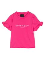 Givenchy Kids T-shirt met logoprint - Roze - thumbnail