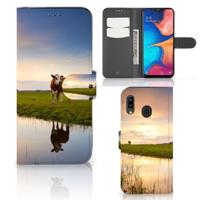 Samsung Galaxy A30 | Telefoonhoesje | Met pasjeshouder | Koe