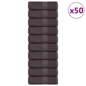 VidaXL Washandjes 50 stuks frogn antraciet 30x30 cm 100% katoen