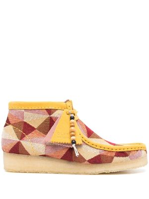 Clarks Originals bottines Wallabee à motif en jacquard - Jaune