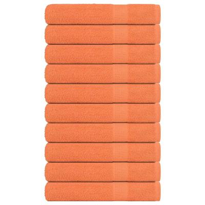 VidaXL Handdoeken 10 st 100x200 cm 360 g/m² 100% katoen oranje