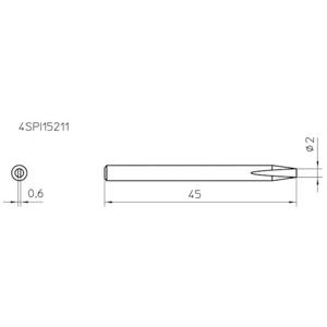 Weller 4SPI15211-1 Soldeerpunt Beitelvorm Grootte soldeerpunt 2 mm Inhoud: 1 stuk(s)