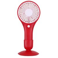Urban Living USB ventilator - met standaard - rood - kunststof - 20 x 10 cm