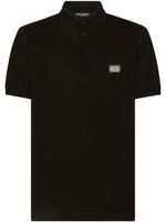 Dolce & Gabbana polo en piqué à logo - Noir