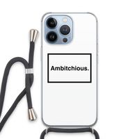 Ambitchious: iPhone 13 Pro Transparant Hoesje met koord