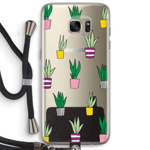Sanseveria: Samsung Galaxy S7 Edge Transparant Hoesje met koord