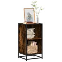 Boekenkast 40x35x76 cm bewerkt hout gerookt eikenkleurig