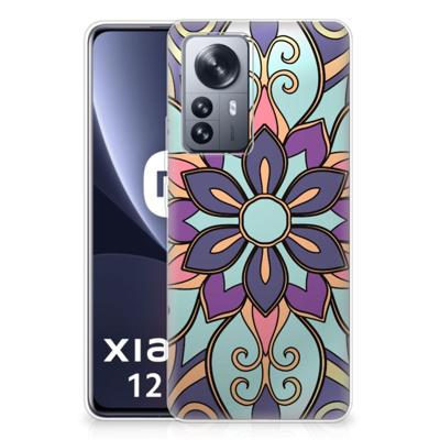Xiaomi 12 Pro | TPU Case | Purple Flower