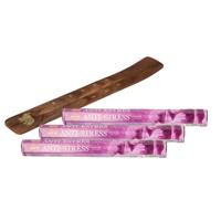 Hem Wierook stokjes Anti Stress geur - voordeelpak met 60x stokjes - 25cm - met plankje/houder