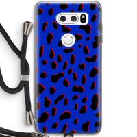 Blue Leopard: LG V30 Transparant Hoesje met koord