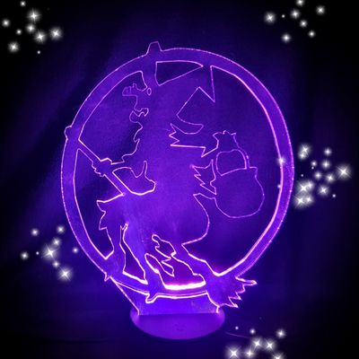 3D LED LAMP - HALLOWEEN HEKS - Ontwerp-zelf.nl