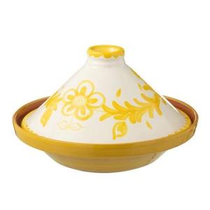 J-Line Tagine Granada Ceramic White|Yellow