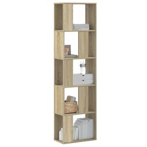 Boekenkast 5-laags 45x23,5x162,5 cm bewerkt hout sonoma eiken