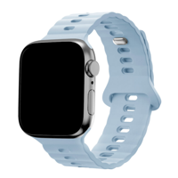 Apple Watch Siliconen Wave Band - Blauw - 38, 40, 41 & 42mm