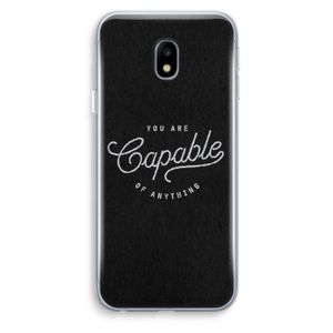 Capable: Samsung Galaxy J3 (2017) Transparant Hoesje