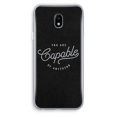 Capable: Samsung Galaxy J3 (2017) Transparant Hoesje