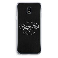 Capable: Samsung Galaxy J3 (2017) Transparant Hoesje