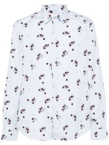 Paul Smith chemise rayée à fleurs - Bleu