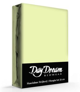 Day Dream Hoeslaken Katoen Lime Groen-90 x 200 cm