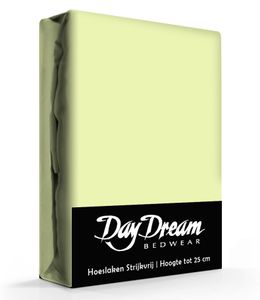 Day Dream Hoeslaken Katoen Lime Groen-80 x 200 cm