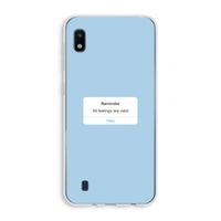 Reminder: Samsung Galaxy A10 Transparant Hoesje
