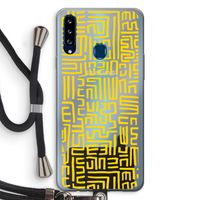 Majorelle Blue Print: Samsung Galaxy A20s Transparant Hoesje met koord