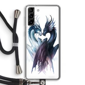 Yin Yang Dragons: Samsung Galaxy S21 Plus Transparant Hoesje met koord