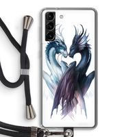 Yin Yang Dragons: Samsung Galaxy S21 Plus Transparant Hoesje met koord