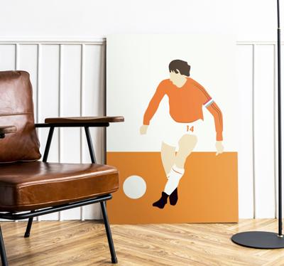 Voetballer canvas schilderij canvas