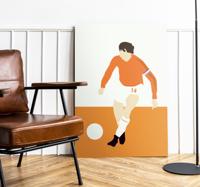 Voetballer canvas schilderij canvas