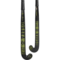 Hockeystick Vision 55 Pro Bow Zwart Geel Hockeystick Vision 55 Pro Bow Zwart Geel